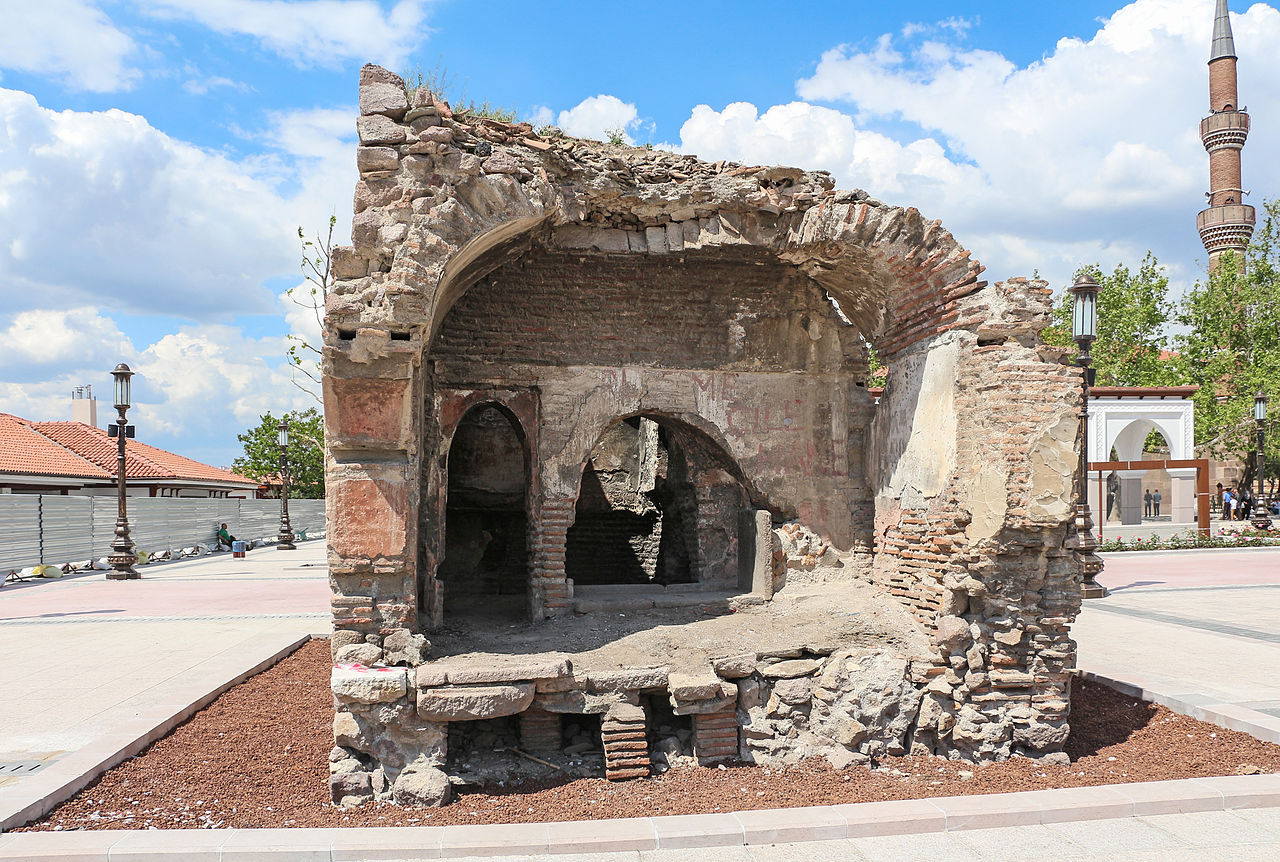 Ancient Roman tomb near temple of Augustus and Roma, Ankara